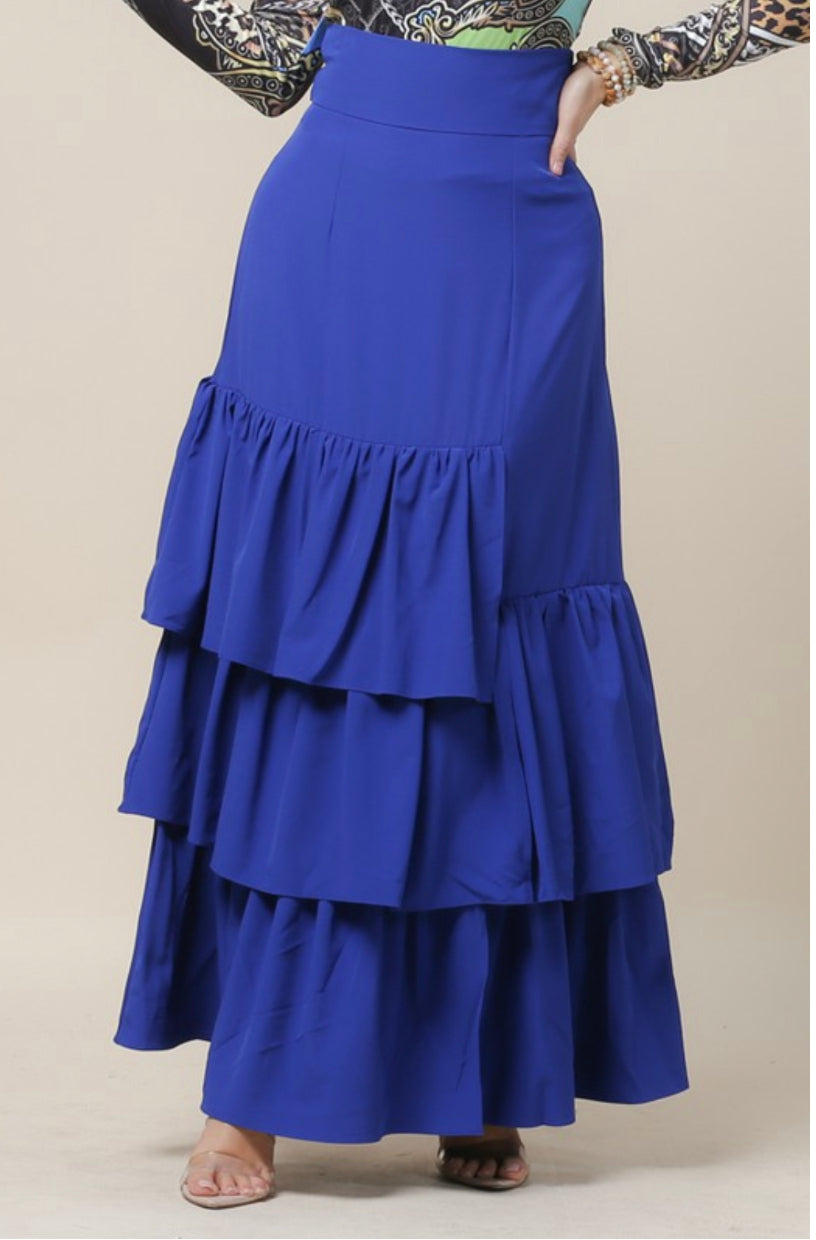 Royal Blue Ruffled Skirt 💙